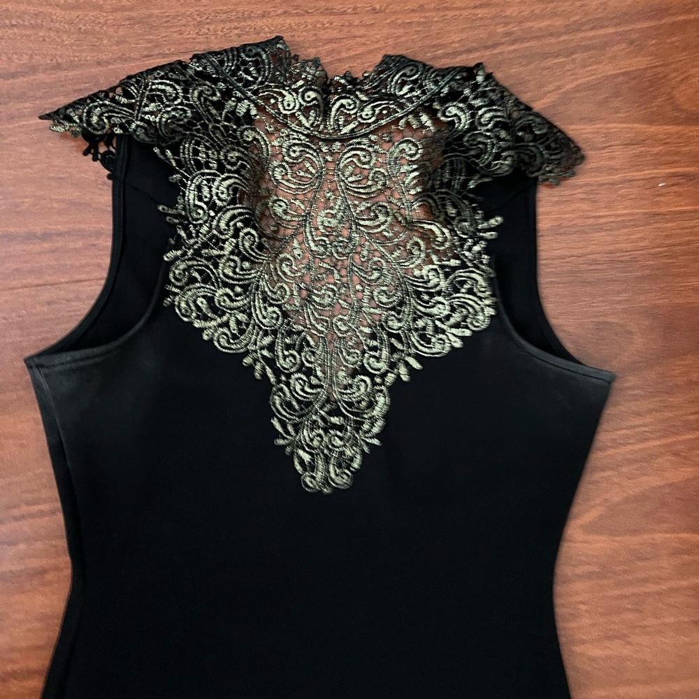 Black midi dress